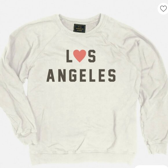 Original Retro Brand Los Angeles Vintage French Terry Sweatshirt Antique White